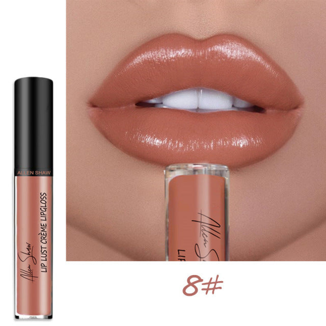Nude Creamy Semi Matte Lipgloss Waterproof Long Lasting Moist Lip Gloss Plumper Liquid Lipstick Lips Tattoo Makeup rouge a levre