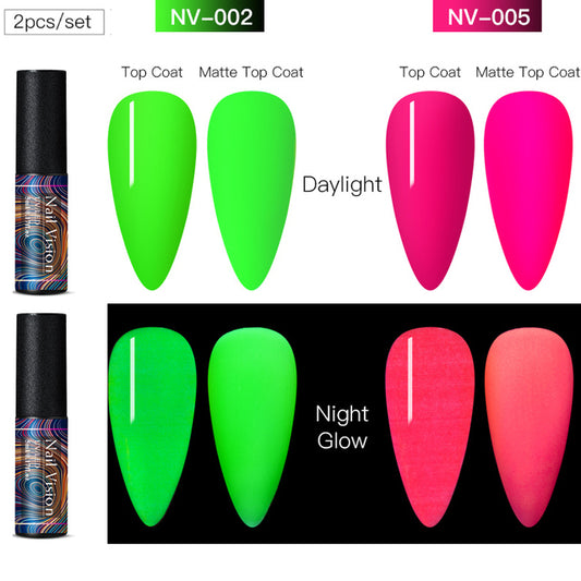 Luminous Nail Gel Glow In Dark Fluorescent Neon UV LED Semi Permanent Soak Off Gel Varnish Lighting In Night Nail Art Varnish