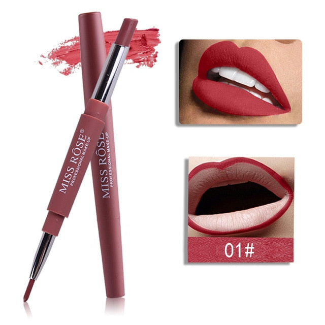 20 Color Matte Lipstick Lip Liner 2 In 1 Brand Makeup Lipstick Matte Durable Waterproof Nude Red Lipstick Lips Make Up