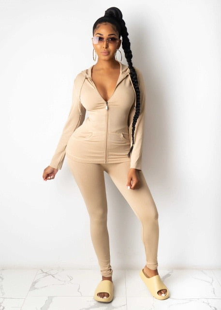 Two Piece Set Tracksuit Women Festival Clothing Fall Winter Top+Pant Sweat Suits Neon 2 Piece Outfits Matching Sets