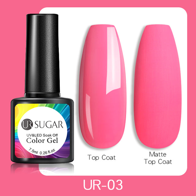 UR SUGAR 7.5ml Luminous Gel Nail Polish Glow In Dark Fluorescent Neon UV LED Nails Gel Soak Off Gel Varnish Nail Art Tools