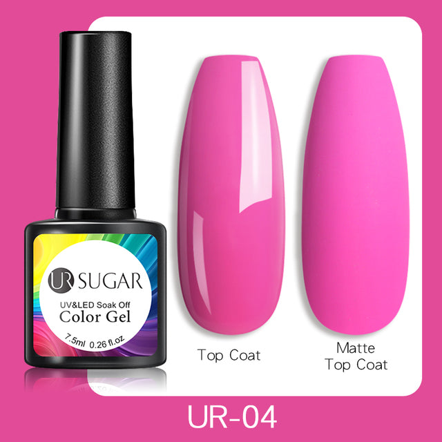 UR SUGAR 7.5ml Luminous Gel Nail Polish Glow In Dark Fluorescent Neon UV LED Nails Gel Soak Off Gel Varnish Nail Art Tools