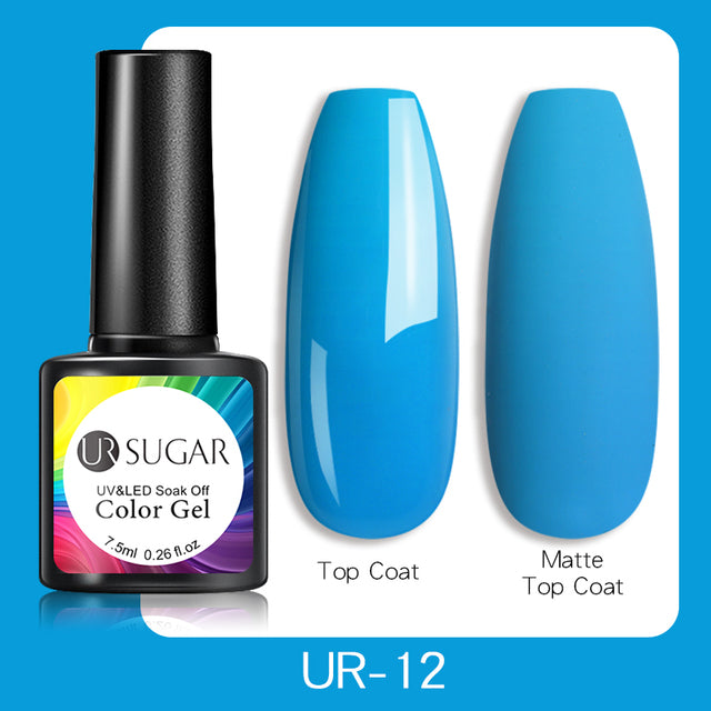 UR SUGAR 7.5ml Luminous Gel Nail Polish Glow In Dark Fluorescent Neon UV LED Nails Gel Soak Off Gel Varnish Nail Art Tools