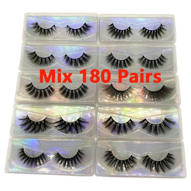 Faux Mink Eyelashes Wholesale Natural 3d Mink Lashes Bulk Fluffy Wispy Lash Pack Fake Eyelashes Make Up False Lashes In Bulk