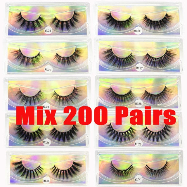 Faux Mink Eyelashes Wholesale Natural 3d Mink Lashes Bulk Fluffy Wispy Lash Pack Fake Eyelashes Make Up False Lashes In Bulk
