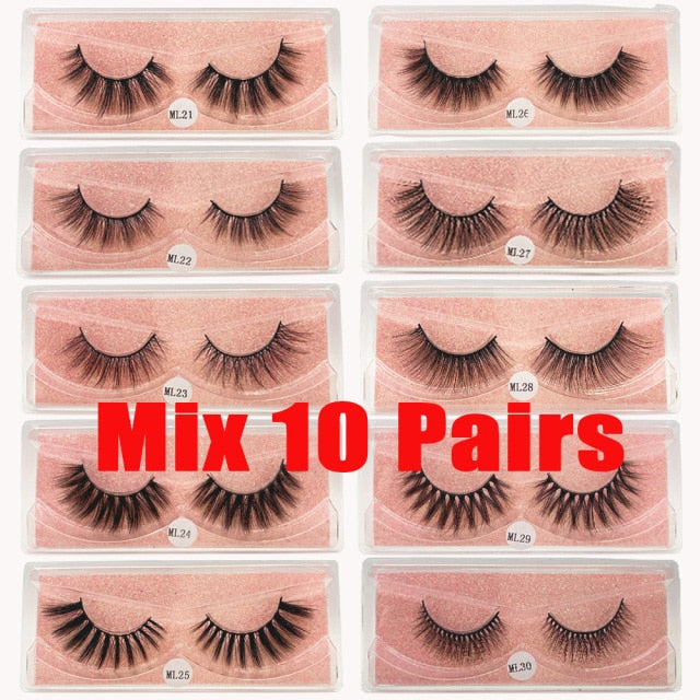 Faux Mink Eyelashes Wholesale Natural 3d Mink Lashes Bulk Fluffy Wispy Lash Pack Fake Eyelashes Make Up False Lashes In Bulk