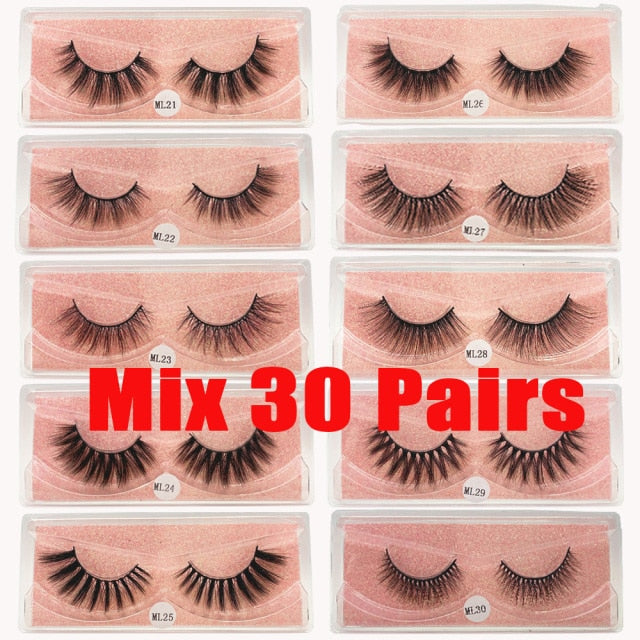 Faux Mink Eyelashes Wholesale Natural 3d Mink Lashes Bulk Fluffy Wispy Lash Pack Fake Eyelashes Make Up False Lashes In Bulk