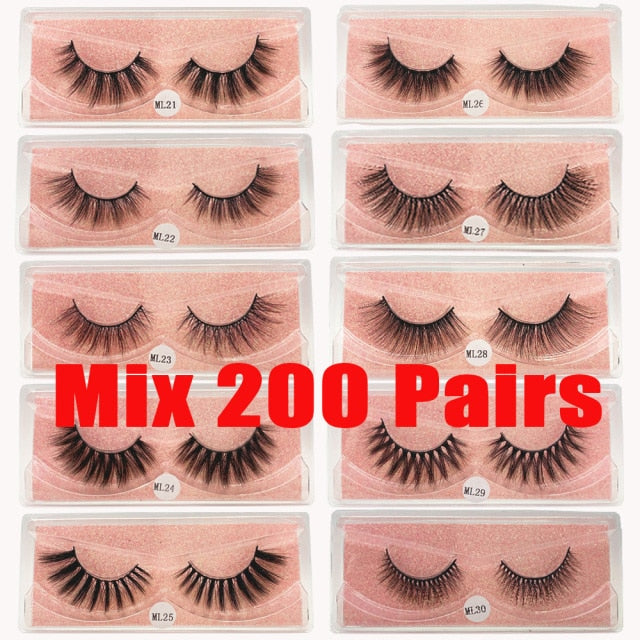 Faux Mink Eyelashes Wholesale Natural 3d Mink Lashes Bulk Fluffy Wispy Lash Pack Fake Eyelashes Make Up False Lashes In Bulk