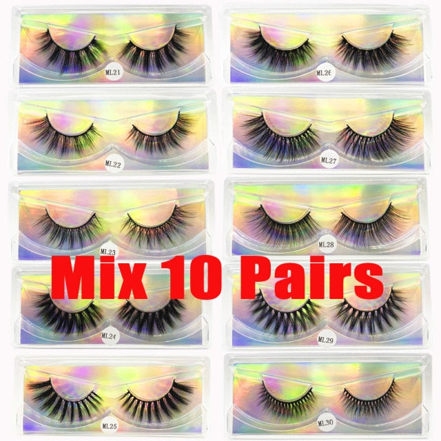Faux Mink Eyelashes Wholesale Natural 3d Mink Lashes Bulk Fluffy Wispy Lash Pack Fake Eyelashes Make Up False Lashes In Bulk