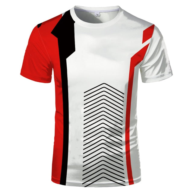 Summer Trend Men T-Shirt 3D printing Fashion Movement O-Neck Oversized T-Shirt Casual All-Match Short Sleeve Breathable Top