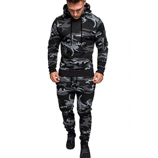 NEW Men's Casual Tracksuit Autumn Winter Men Hoodies and Sweatpants Two Pieces Sets Sportswear Plus Size Clothing for Male