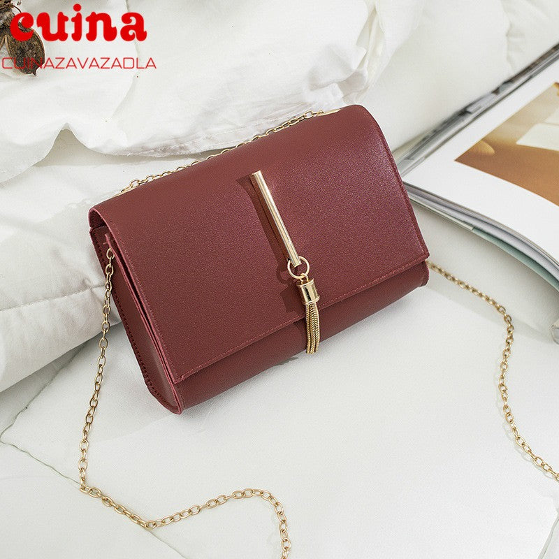 New Simple Flap Shoulder Pu Leather Bags For Wome Girls Pure Color Mini Messenger Chest Bag Crossbody Handbags Feminina