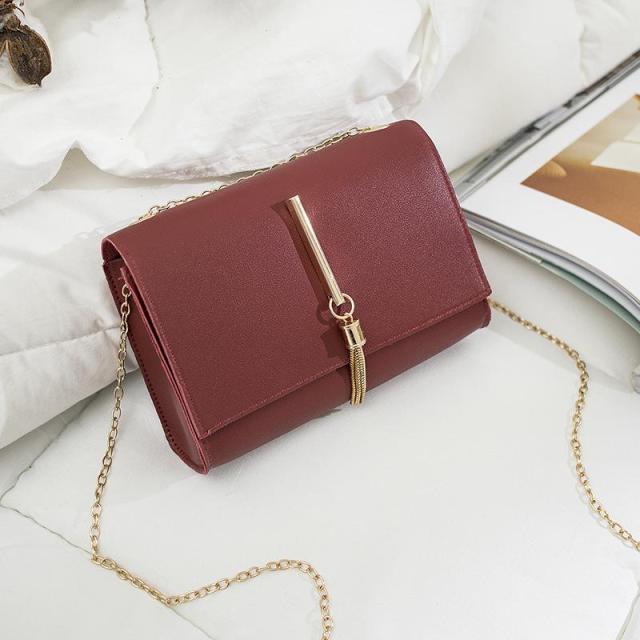 New Simple Flap Shoulder Pu Leather Bags For Wome Girls Pure Color Mini Messenger Chest Bag Crossbody Handbags Feminina