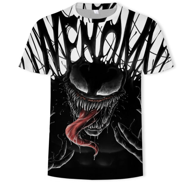Spider Venom 3D Printing T-shirt Men's Fitness Short Sleeve Compression Shirt Latest Venom Movie Casual Top