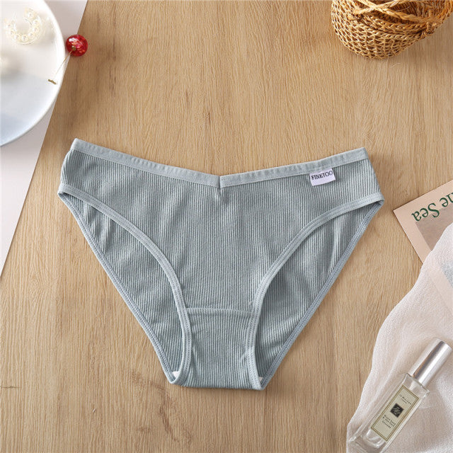 New Women's Cotton Briefs Female Underpants Sexy V Waist Women's Panties Cotton Plus Size Pantys Lingerie M-4XL