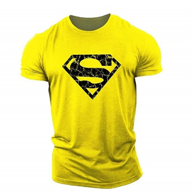2021 Summer New Men's Fitness Short Sleeve 3d T-shirt Sports Outdoor Cartoon Hero Oversized Custom Fitted Hip Hop Tops 110-6xl