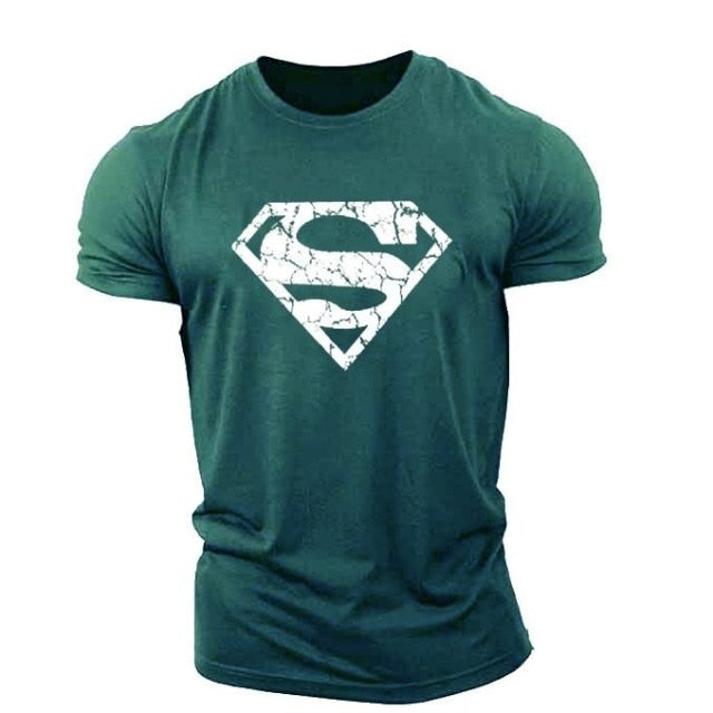 2021 Summer New Men's Fitness Short Sleeve 3d T-shirt Sports Outdoor Cartoon Hero Oversized Custom Fitted Hip Hop Tops 110-6xl