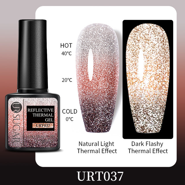 UR SUGAR 7.5ml Luminous Nail Gel Polish Reflective Glitter Glow Light In Dark Fashy UV LED Gel Soak Off Gel Varnish Nail Art DIY