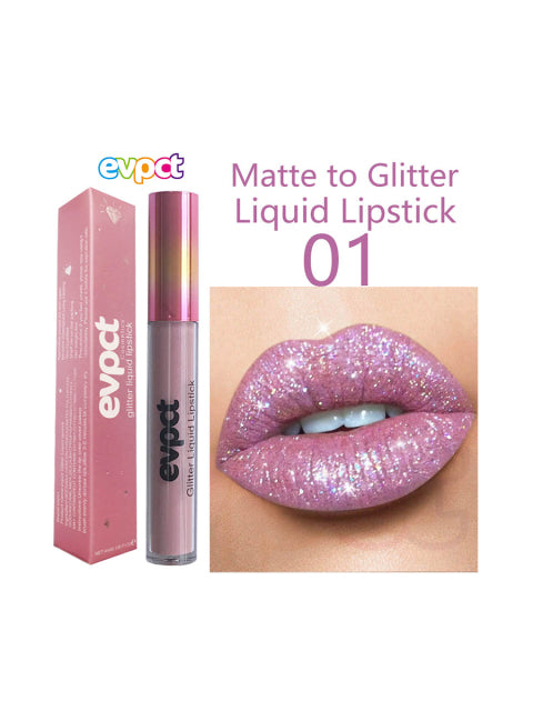 15 Colors Sexy Shimmer Diamond Glitter Lip Gloss Matte Liquid Lipstick Long Lasting Waterproof Pearl Velvet Lipgloss Lip Makeup