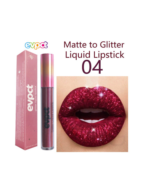 15 Colors Sexy Shimmer Diamond Glitter Lip Gloss Matte Liquid Lipstick Long Lasting Waterproof Pearl Velvet Lipgloss Lip Makeup
