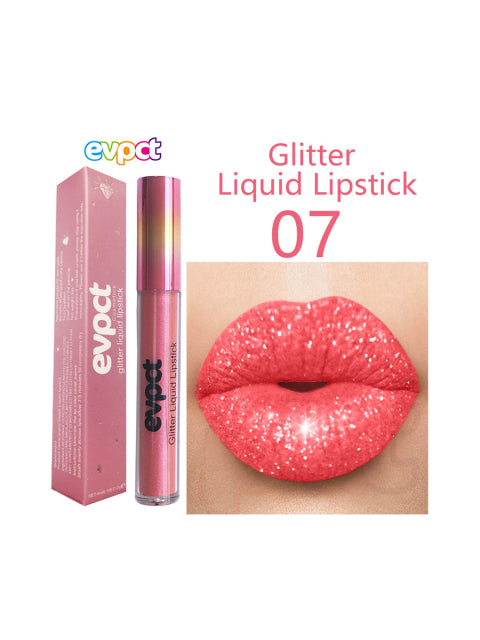 15 Colors Sexy Shimmer Diamond Glitter Lip Gloss Matte Liquid Lipstick Long Lasting Waterproof Pearl Velvet Lipgloss Lip Makeup