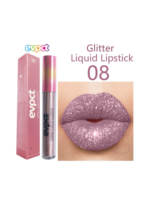 15 Colors Sexy Shimmer Diamond Glitter Lip Gloss Matte Liquid Lipstick Long Lasting Waterproof Pearl Velvet Lipgloss Lip Makeup