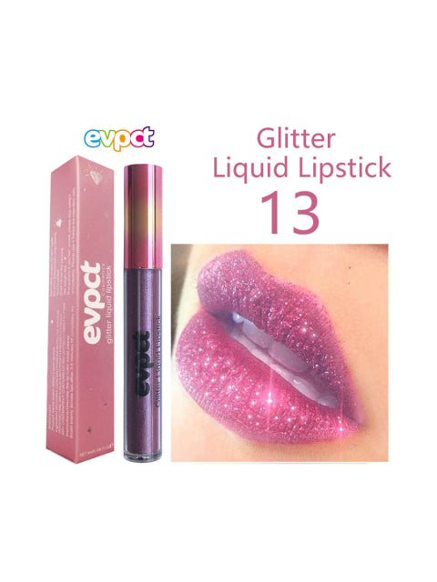 15 Colors Sexy Shimmer Diamond Glitter Lip Gloss Matte Liquid Lipstick Long Lasting Waterproof Pearl Velvet Lipgloss Lip Makeup