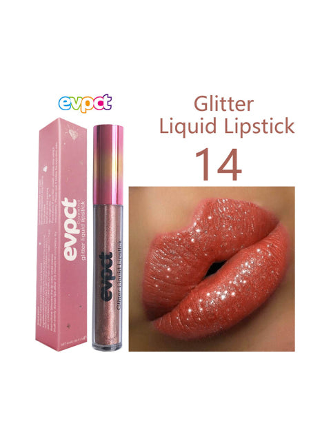 15 Colors Sexy Shimmer Diamond Glitter Lip Gloss Matte Liquid Lipstick Long Lasting Waterproof Pearl Velvet Lipgloss Lip Makeup