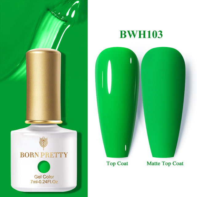 BORN PRETTY Glow-In-Dark Macaron Gel Nail Polish Summer Ice Cream Colors Luminous Nail Gel Soak Off UV LED Gel All for Manicure