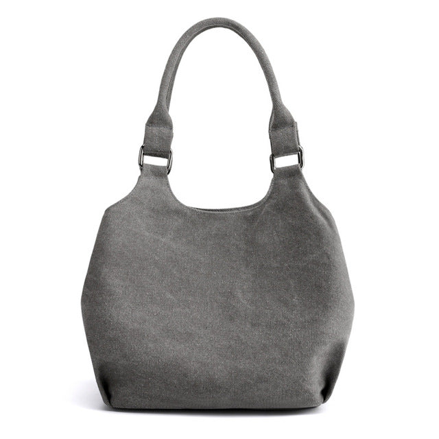 2020 Autumn and winter models canvas bag women's shoulder large capacity beach bag canvas shoulder bag cosmetic bag outdoor wome