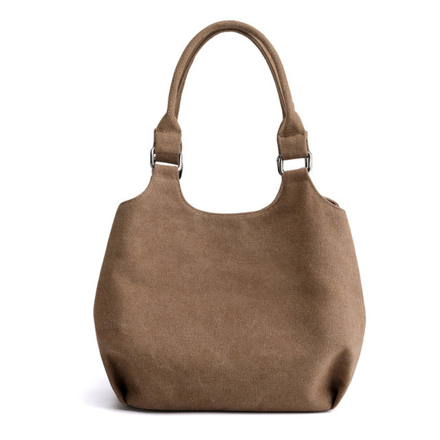 2020 Autumn and winter models canvas bag women's shoulder large capacity beach bag canvas shoulder bag cosmetic bag outdoor wome