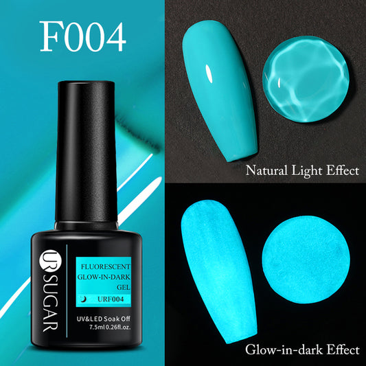 UR SUGAR 7.5ml Fluorescent Neon Glow-in-dark Gel Nail Polish Semi Perma Luminous UV Led Gel Varnish Manicure For Nails DIY