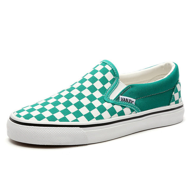 Plaid Canvas Shoes for Women or men Flat Casual Shoes Autumn Plaid Lazy Sneaker