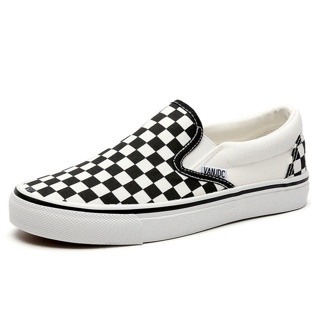 Plaid Canvas Shoes for Women or men Flat Casual Shoes Autumn Plaid Lazy Sneaker