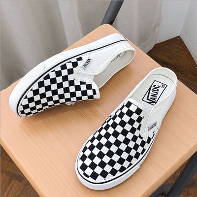 Plaid Canvas Shoes for Women or men Flat Casual Shoes Autumn Plaid Lazy Sneaker