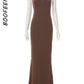 BOOFEENAA Strap Backless Long Maxi Dresses Party Club Vacation Outfits for Women Sexy Casual Summer Dress 2022 Wholesale C85CZ24