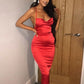 Dulzura neon satin lace up 2021 summer women bodycon long midi dress sleeveless backless elegant party outfits sexy club clothes
