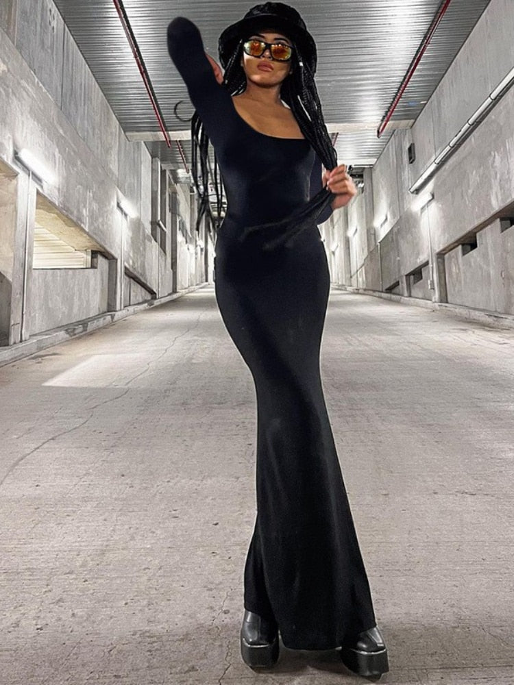 BOOFEENAA Strap Backless Long Maxi Dresses Party Club Vacation Outfits for Women Sexy Casual Summer Dress 2022 Wholesale C85CZ24
