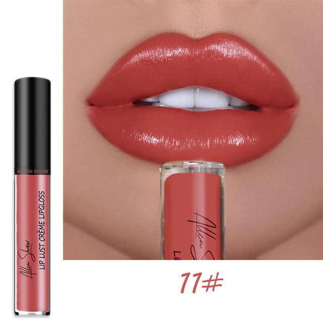 Nude Creamy Semi Matte Lipgloss Waterproof Long Lasting Moist Lip Gloss Plumper Liquid Lipstick Lips Tattoo Makeup rouge a levre