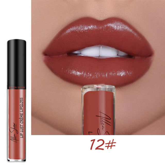Nude Creamy Semi Matte Lipgloss Waterproof Long Lasting Moist Lip Gloss Plumper Liquid Lipstick Lips Tattoo Makeup rouge a levre