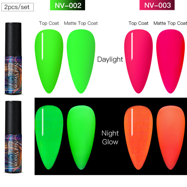 Luminous Nail Gel Glow In Dark Fluorescent Neon UV LED Semi Permanent Soak Off Gel Varnish Lighting In Night Nail Art Varnish