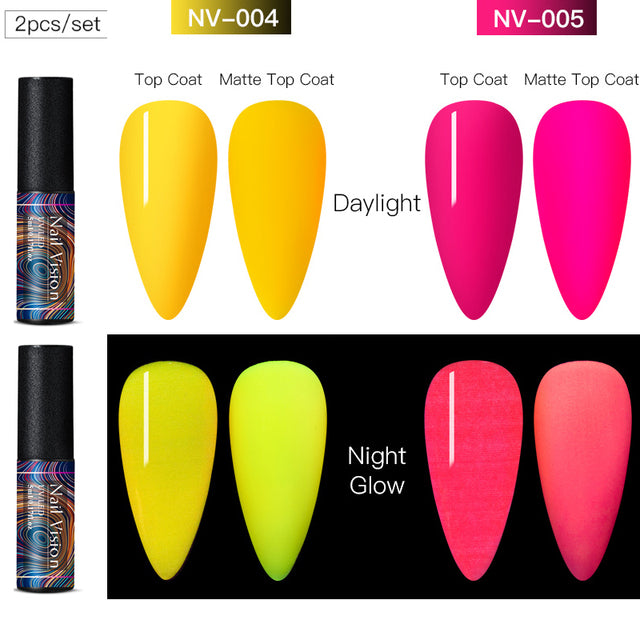 Luminous Nail Gel Glow In Dark Fluorescent Neon UV LED Semi Permanent Soak Off Gel Varnish Lighting In Night Nail Art Varnish