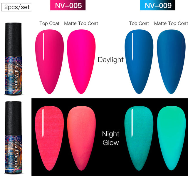Luminous Nail Gel Glow In Dark Fluorescent Neon UV LED Semi Permanent Soak Off Gel Varnish Lighting In Night Nail Art Varnish