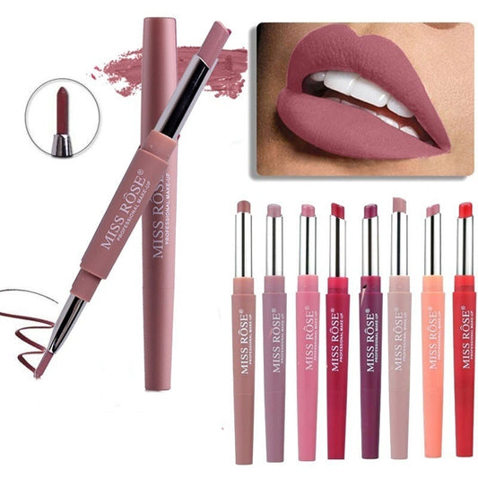 20 Color Matte Lipstick Lip Liner 2 In 1 Brand Makeup Lipstick Matte Durable Waterproof Nude Red Lipstick Lips Make Up