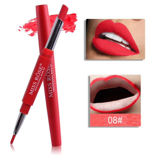 20 Color Matte Lipstick Lip Liner 2 In 1 Brand Makeup Lipstick Matte Durable Waterproof Nude Red Lipstick Lips Make Up