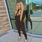 Two Piece Set Tracksuit Women Festival Clothing Fall Winter Top+Pant Sweat Suits Neon 2 Piece Outfits Matching Sets