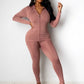 Two Piece Set Tracksuit Women Festival Clothing Fall Winter Top+Pant Sweat Suits Neon 2 Piece Outfits Matching Sets