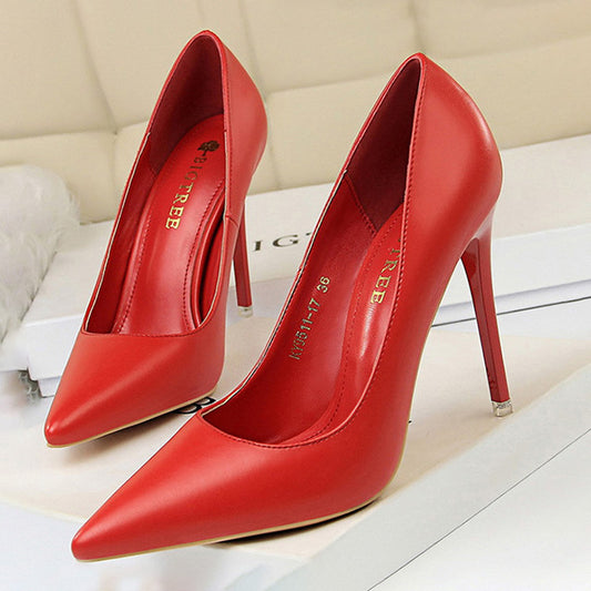 BIGTREE Shoes Women Pumps Fashion High Heels Shoes Black Pink White Shoes Women Wedding Shoes Ladies Stiletto Women Heels 2021