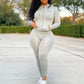 Two Piece Set Tracksuit Women Festival Clothing Fall Winter Top+Pant Sweat Suits Neon 2 Piece Outfits Matching Sets