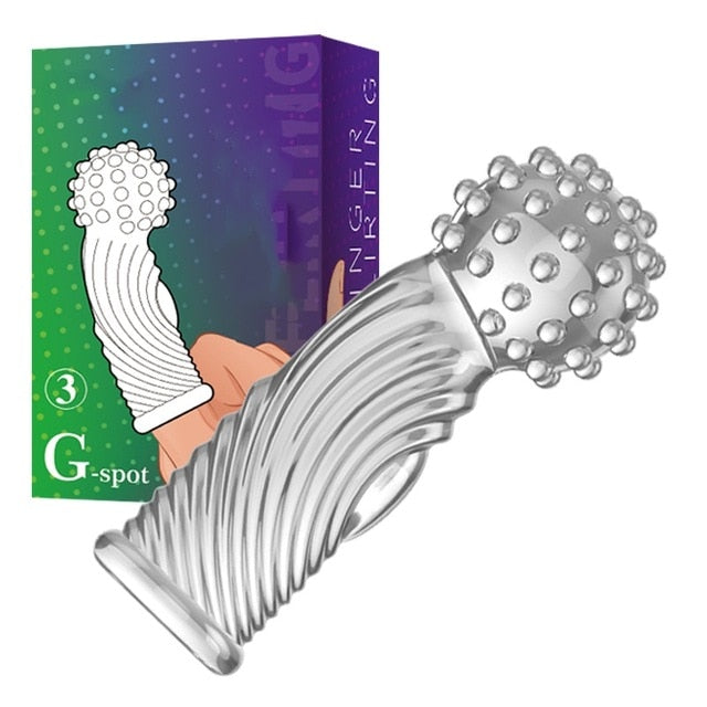 Finger Sleeve Vibrator G Spot Massage Silicone Adult Masturbation Sex Massage Exotic Accessories Sex Vibrator Toys for Women